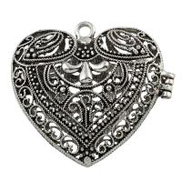 Zinc Alloy Heart Pendants, antique silver color plated, nickel & cadmium free Approx 5mm 