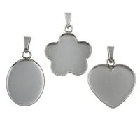 Stainless Steel Pendant Setting original color Approx 