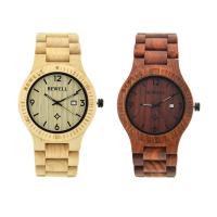BEWELL® Watch Collection, Wood, with Glass & Stainless Steel, Japanese movement, Life water resistant & for man & luminated, 43.5mm Approx 8.5 Inch 
