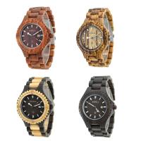 BEWELL® Watch Collection, Wood, with Glass & Stainless Steel, Japanese movement, Life water resistant & for man 47mm Approx 8.5 Inch 