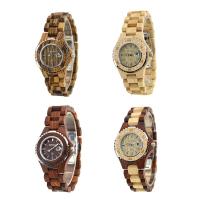 BEWELL® Watch Collection, Wood, with Glass & Stainless Steel, Japanese movement, Life water resistant & for woman 46mm Approx 8.5 Inch 