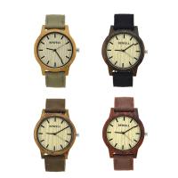 BEWELL® Watch Collection, Canvas, with Glass & Wood & Stainless Steel, Japanese movement, Life water resistant & adjustable & for man 42mm Approx 8.5 Inch 