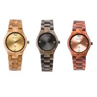 BEWELL® Watch Collection, Wood, with Glass & Stainless Steel, Japanese movement, Life water resistant & for woman, 37mm Approx 8.5 Inch 