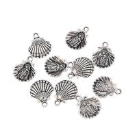Zinc Alloy Christian Pendant, Shell, antique silver color plated, Christian Jewelry, lead & cadmium free, 14mm Approx 1mm 