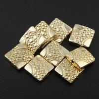 Zinc Alloy Jewelry Beads, Square, gold color plated, lead & cadmium free Approx 1mm 
