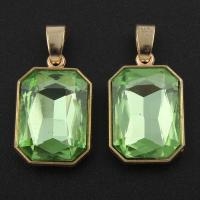 Crystal Zinc Alloy Pendants, with Crystal, gold color plated, faceted, lead & cadmium free Approx 
