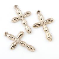 Pendentifs croix en alliage de zinc  , Plaqué d'or, pour femme, sans plomb et cadmium Environ 1.5mm Vendu par sac