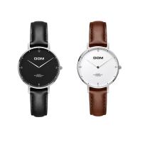 DOM® Watch Collection, Leather, with Glass & Stainless Steel & Zinc Alloy, Chinese movement, plated, Life water resistant & Unisex & adjustable & for couple 