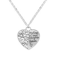 Zinc Alloy Necklace, with 2.3inch extender chain, Heart, silver color plated, oval chain & for woman & hollow, 27mm Approx 19.6 Inch 