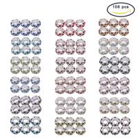 Zinc Alloy European Beads, with Plastic Box, Rondelle, platinum color plated, without troll & with rhinestone, mixed colors, lead & cadmium free Approx 5mm 