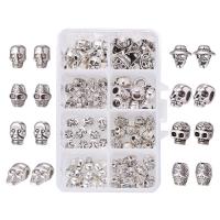 Zinc Alloy Jewelry Beads, with Plastic Box, antique silver color plated, mixed, lead & cadmium free Approx 1.5-3mm 