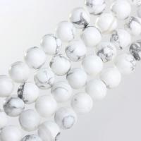 Perles en Turquoise synthétiques, Rond, normes différentes pour le choix, blanc Environ 15.7 pouce, Vendu par brin