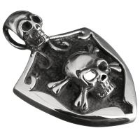 Stainless Steel Skull Pendant, blacken Approx 8mm 