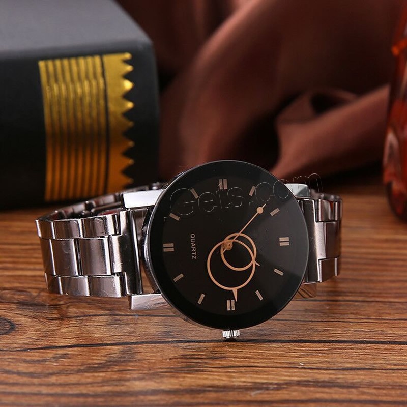 Unisex Wrist Watch, Stainless Steel, with Glass, plated, Life water resistant & adjustable & different size for choice, Sold By PC