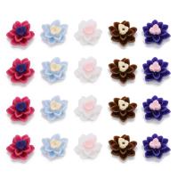 Resin Flower Cabochon, durable & flat back 14mm 