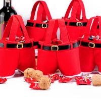 Hard Velveteen Christmas Gift Bag, Christmas jewelry red 