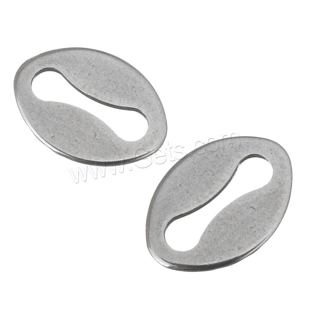 Stainless Steel Linking Ring, Flat Oval, different size for choice, original color, Sold By PC