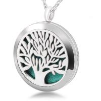 Stainless Steel Locket Pendant, with Sponge, Tree, plated & hollow Approx 2-3mm 