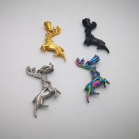 Pendentifs d'animaux en acier inoxydable , gazelle, Placage, unisexe & noircir, plus de couleurs à choisir Environ 2-4mm, Vendu par PC