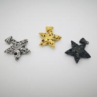 Stainless Steel Star Pendant, plated, Unisex & blacken 40.7mm Approx 2-4mm 