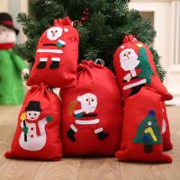 Christmas Gift Bag, Non-woven Fabrics, Christmas jewelry red 