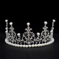 Zinc Alloy Tiaras, Crown, plated & with rhinestone 