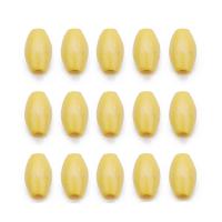 Dyed Wood Beads, Oval, yellow Approx 2mm 