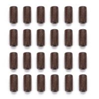 Dyed Wood Beads, Column, deep coffee color Approx 2mm 