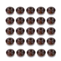Dyed Wood Beads, Rondelle, deep coffee color Approx 3mm 