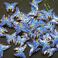 Enamel Zinc Alloy Beads, Butterfly, plated, imitation cloisonne Approx 0.8-1.5mm 