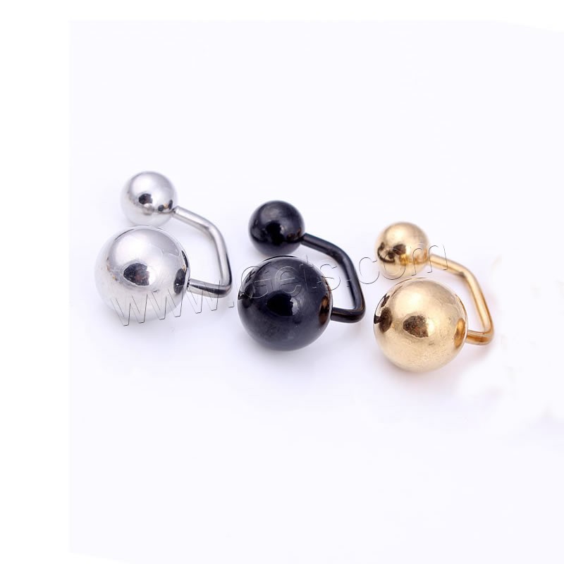 Titanium Steel Piercing Earring, with 316L Stainless Steel, different size for choice & for woman, more colors for choice, 4x6mm, 5x8mm, Sold By PC