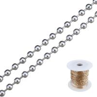 Stainless Steel Ball Chain, with plastic spool original color 