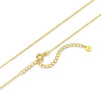Brass Chain Necklace, with 50mm extender chain, plated, oval chain & for woman nickel, lead & cadmium free Approx 15.7 Inch 