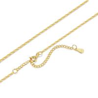 Brass Chain Necklace, with 50mm extender chain, plated, Singapore chain & for woman, nickel, lead & cadmium free, 2mm,2.5mm Approx 15.7 Inch 