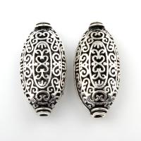 Zinc Alloy Hollow Beads, Olive, antique silver color plated, lead & cadmium free Approx 3mm 