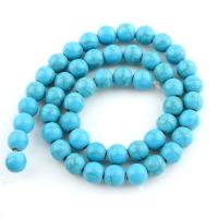 Synthetic Turquoise Beads, Round Approx 1mm Approx 15 Inch 