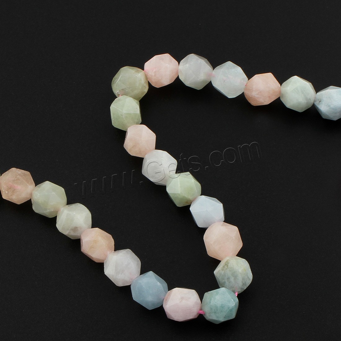 Morganite Beads, different size for choice & faceted, Hole:Approx 1mm, Length:Approx 15 Inch, Sold By Strand