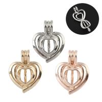 Brass Floating Locket Pendant, Heart, plated, for 8mm beads & It could be opened and beads could be put inside. & hollow nickel, lead & cadmium free Approx 