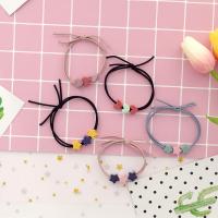 Ponytail Holder, Cotton, with Rubber Band & Resin 50mm 