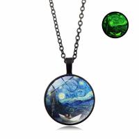Time Gem Jewelry Necklace, Zinc Alloy, with iron chain & Glass, with 5cm extender chain, Flat Round, plated, Unisex & oval chain & decal lead & nickel free, 25mm Approx 17.7 Inch 