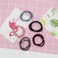 Ponytail Holder, Cotton, with Rubber Band & Resin 40-50mm 