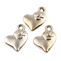 Zinc Alloy Heart Pendants, Flat Heart, real gold plated, lead & cadmium free Approx 1mm 