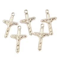 Zinc Alloy Christian Pendant, Crucifix Cross, real gold plated, lead & cadmium free Approx 2mm 