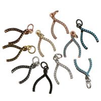 Brass Tool Pendants, Plier, plated, micro pave cubic zirconia Approx 3mm 