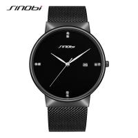 Sinobi® Men Jewelry Watch, Stainless Steel, with Glass & Zinc Alloy, Chinese movement, plated, Life water resistant & for man & with rhinestone Approx 9 Inch 