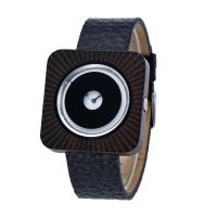 Redear® Men Jewelry Watch, Leather, with Glass & Wood & Stainless Steel, Japanese movement, Life water resistant & adjustable & for man Approx 8.5 Inch 