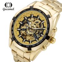 Gucamel® Men Jewelry Watch, Stainless Steel, with Glass & Zinc Alloy, Chinese movement, plated, Life water resistant & for man Approx 8.5 Inch 