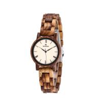 Redear® Women Jewelry Watch, Zebrawood, with Glass & Stainless Steel, Japanese movement, Life water resistant & for woman Approx 8.5 Inch 