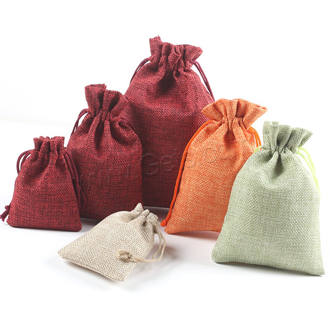 coton sacs de bijoux, avec tissu, durable & normes différentes pour le choix, plus de couleurs à choisir, 10PC/lot, Vendu par lot