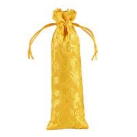 Algodón bolsa de joyas, con paño, Sostenible, dorado, 75x190mm, Vendido por UD